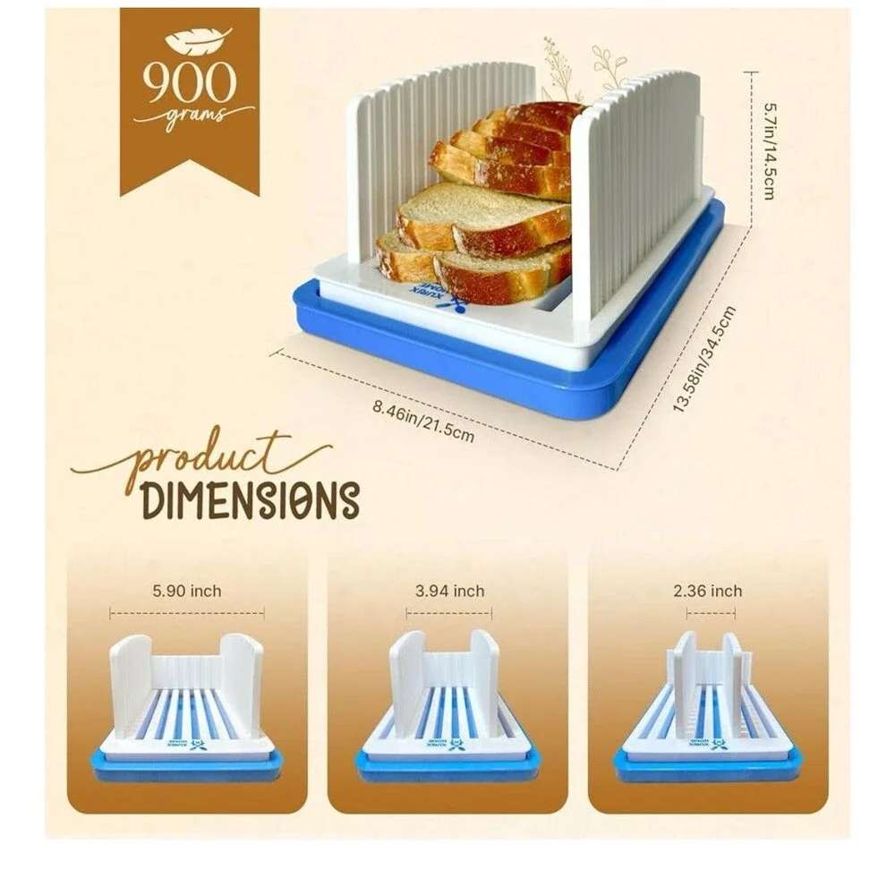 Modern Bread Slicer for Homemade Bread Slicer Guide with 3 Butter spreaders set